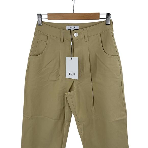 BILLIE the Label Cropped Devon Pants in khaki Size 2 - Picture 2 of 9
